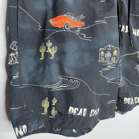 WESC Zack Roadtrip Swim Trunks In Dead End Night 5" Men's Large Preppy - Picture 4 of 10